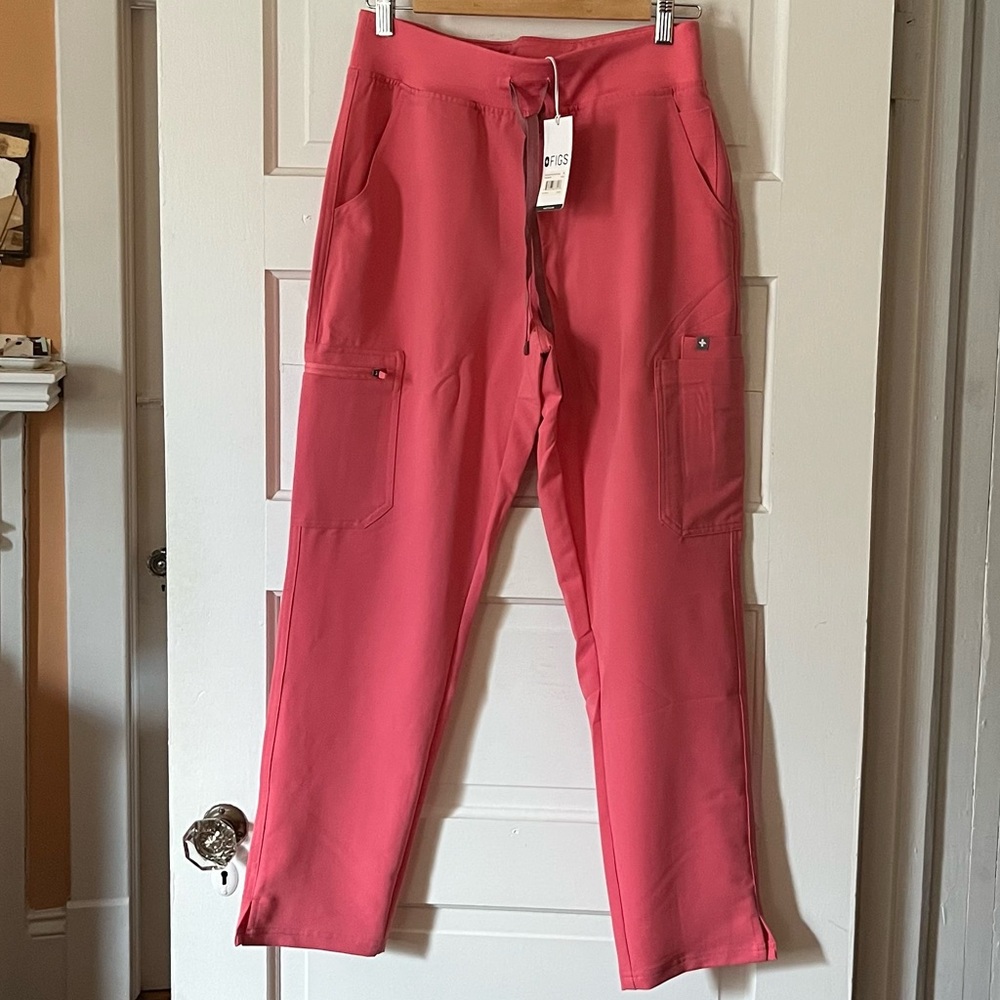 FIGS M petite Yola hi-waist pant in Desert Rose NWT